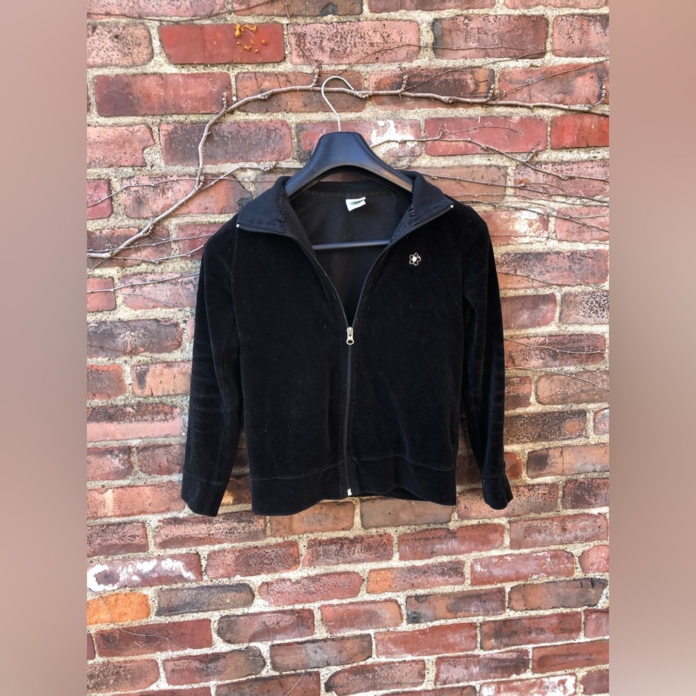 5/$25 Black Velour Girls' Zip-Up Jacket